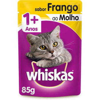 Ração Úmida Whiskas Sachê Frango ao Molho para Gatos Adultos